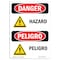 Signmission Safety Sign, OSHA Danger, 14" Height, Rigid Plastic, Hazard, Bilingual Spanish OS-DS-P-1014-VS-1301 - alternate 1